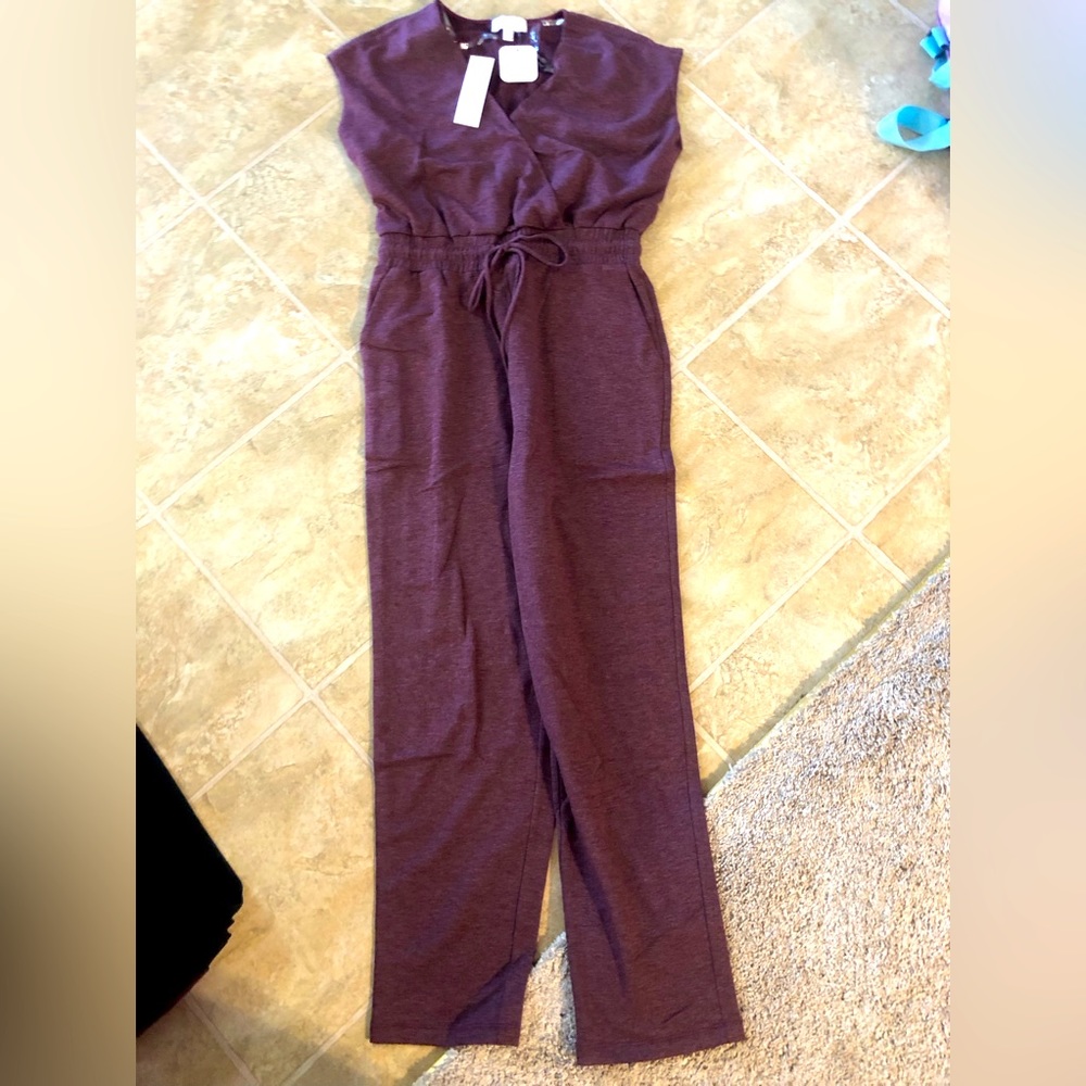 Jumpsuit, size S, heathered plum